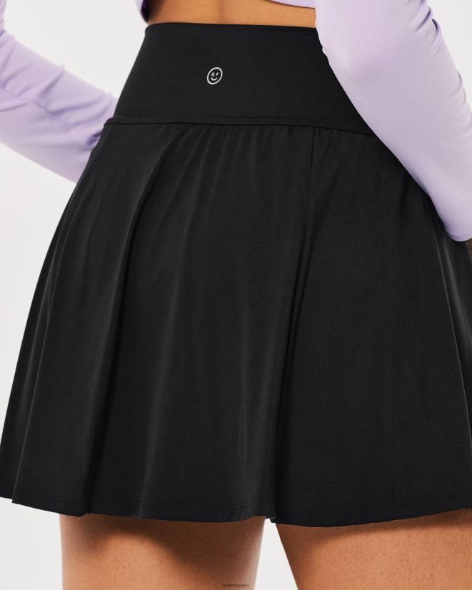 educación física Hollister gilly hicks active energize falda pantalón flutter de tiro muy alto negro 086N62542 mujer fondos