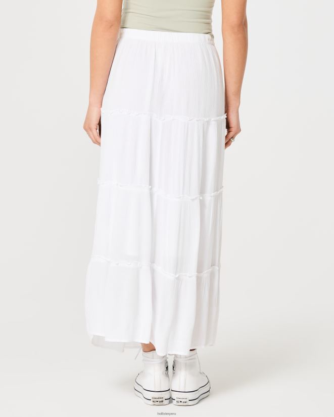 educación física Hollister falda larga a capas blanco 086N62464 mujer fondos