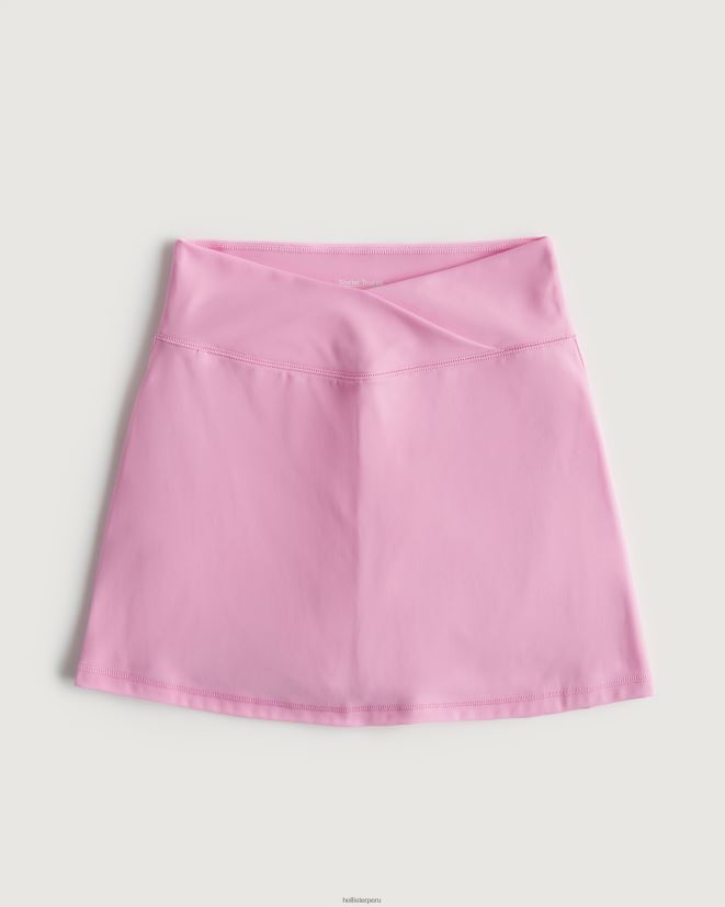 educación física Hollister falda pantalón con cintura en v de turista social Rosa claro 086N62759 mujer fondos