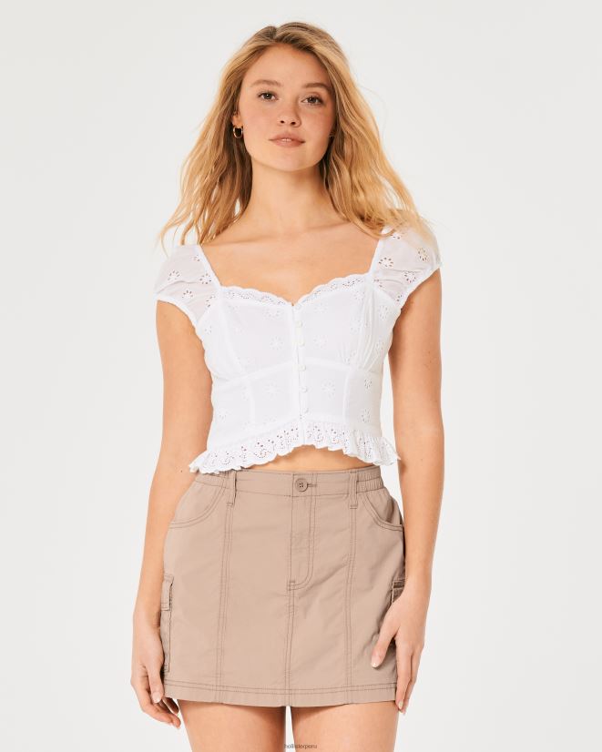 educación física Hollister minifalda cargo de popelina de tiro alto caqui 086N62677 mujer fondos