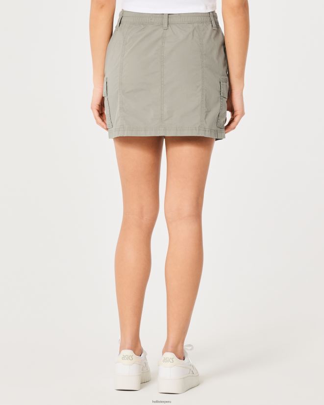 educación física Hollister minifalda cargo de popelina de tiro alto verde oliva 086N62544 mujer fondos