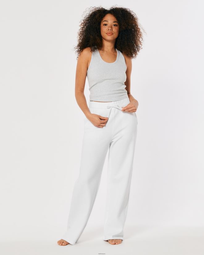 educación física Hollister pantalones de chándal de pernera ancha gilly hicks active essentials blanco 086N62669 mujer fondos