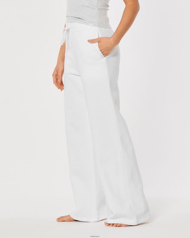 educación física Hollister pantalones de chándal de pernera ancha gilly hicks active essentials blanco 086N62669 mujer fondos