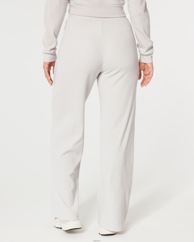 educación física Hollister pantalones anchos con microgofres gilly hicks blanquecino 086N62779 mujer fondos