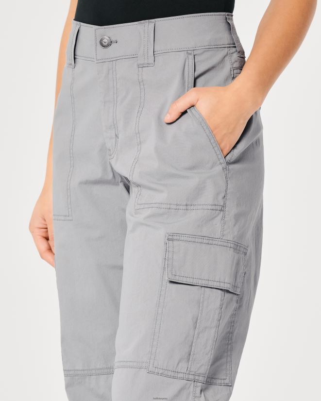 educación física Hollister pantalones cargo holgados de popelina de tiro alto gris 086N62569 mujer fondos