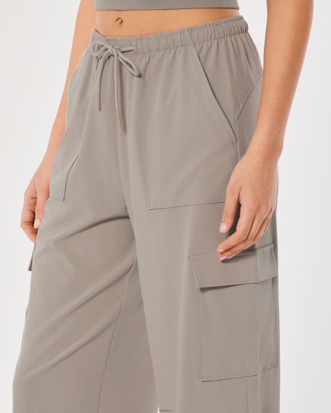 educación física Hollister pantalones de paracaídas de tiro medio gilly hicks active piso gris oscuro 086N62717 mujer fondos