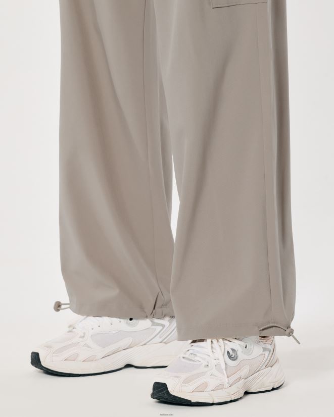 educación física Hollister pantalones de paracaídas de tiro medio gilly hicks active piso gris oscuro 086N62717 mujer fondos