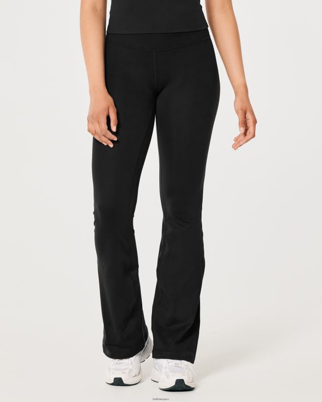 educación física Hollister Leggings acampanados de tiro alto con recarga activa de Gilly Hicks negro 086N62654 mujer fondos