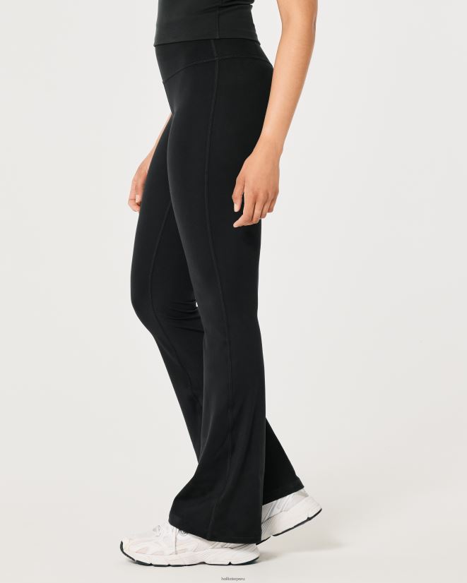 educación física Hollister Leggings acampanados de tiro alto con recarga activa de Gilly Hicks negro 086N62654 mujer fondos