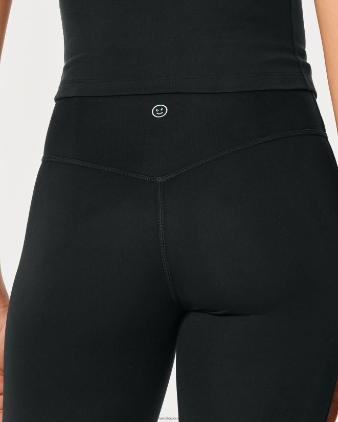 educación física Hollister Leggings acampanados de tiro alto con recarga activa de Gilly Hicks negro 086N62654 mujer fondos