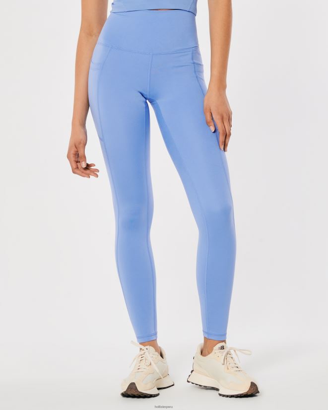 educación física Hollister leggins 7/8 con bolsillo de tiro alto y recarga activa de Gilly Hicks azul 086N62748 mujer fondos