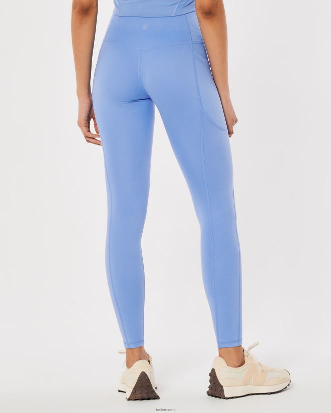 educación física Hollister leggins 7/8 con bolsillo de tiro alto y recarga activa de Gilly Hicks azul 086N62748 mujer fondos