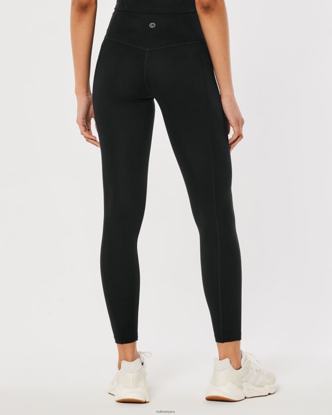 educación física Hollister leggins 7/8 con bolsillo de tiro alto y recarga activa de Gilly Hicks negro 086N62634 mujer fondos