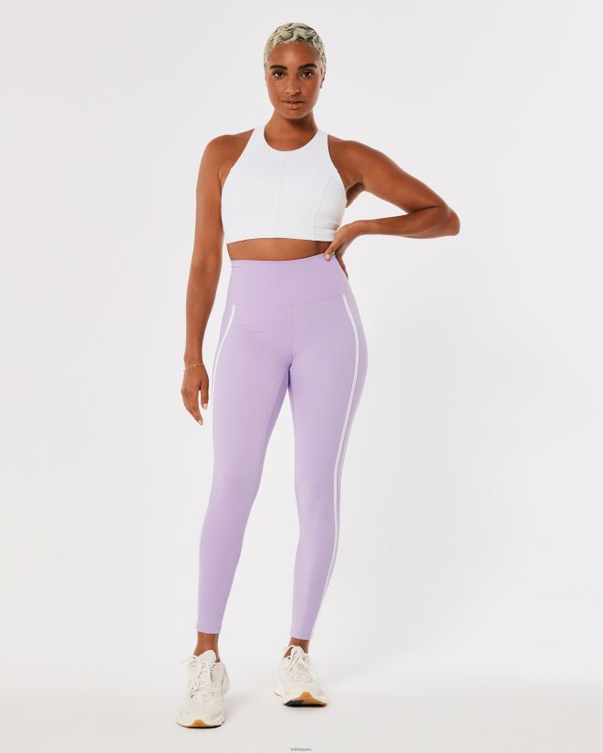 educación física Hollister leggins 7/8 de tiro alto Active Energize de Gilly Hicks franja violeta claro 086N62774 mujer fondos