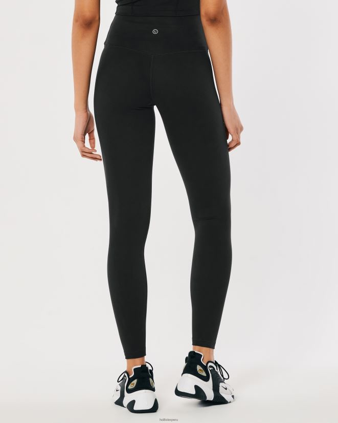 educación física Hollister leggins 7/8 de tiro alto con recarga activa Gilly Hicks negro 086N62633 mujer fondos