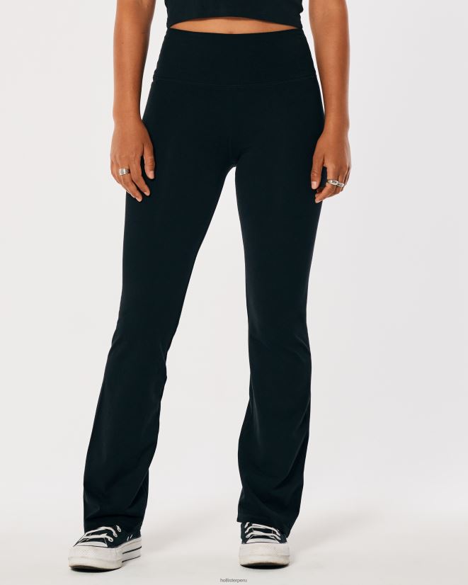 educación física Hollister leggins bootcut de tiro superalto negro 086N62641 mujer fondos