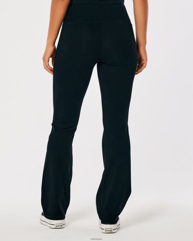 educación física Hollister leggins bootcut de tiro superalto negro 086N62641 mujer fondos