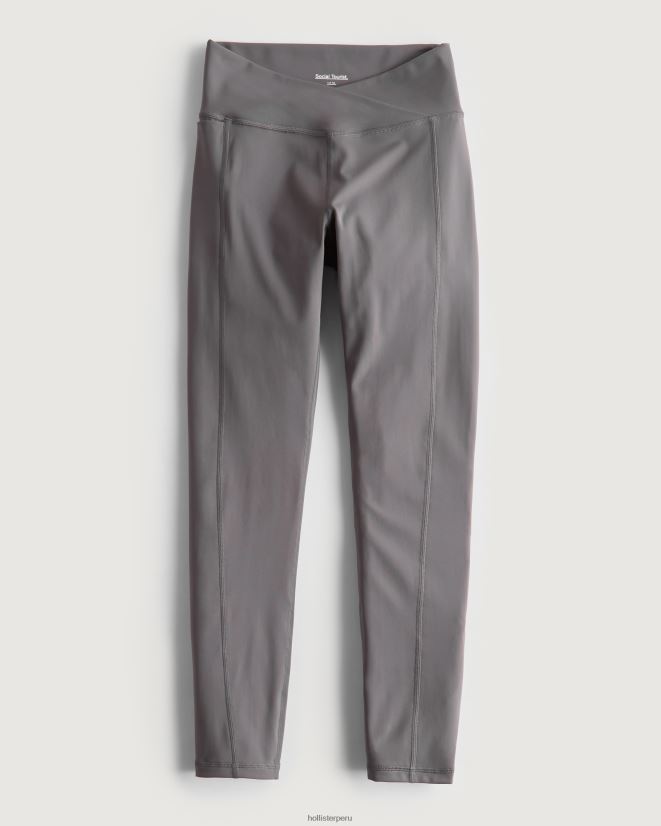 educación física Hollister leggins con cintura en V de tiro alto para turistas sociales gris 086N62766 mujer fondos