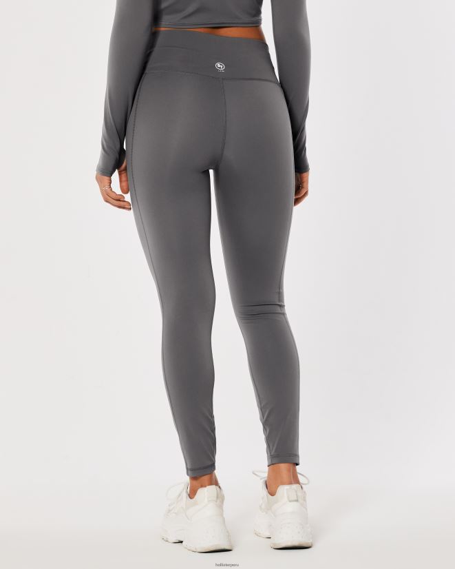 educación física Hollister leggins con cintura en V de tiro alto para turistas sociales gris 086N62766 mujer fondos