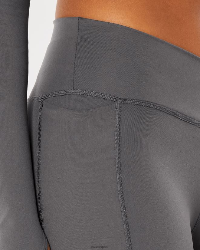 educación física Hollister leggins con cintura en V de tiro alto para turistas sociales gris 086N62766 mujer fondos