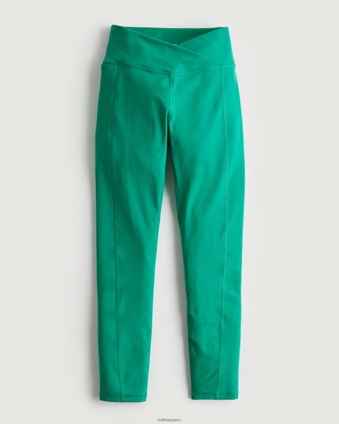 educación física Hollister leggins con cintura en V de tiro alto para turistas sociales verde 086N62769 mujer fondos