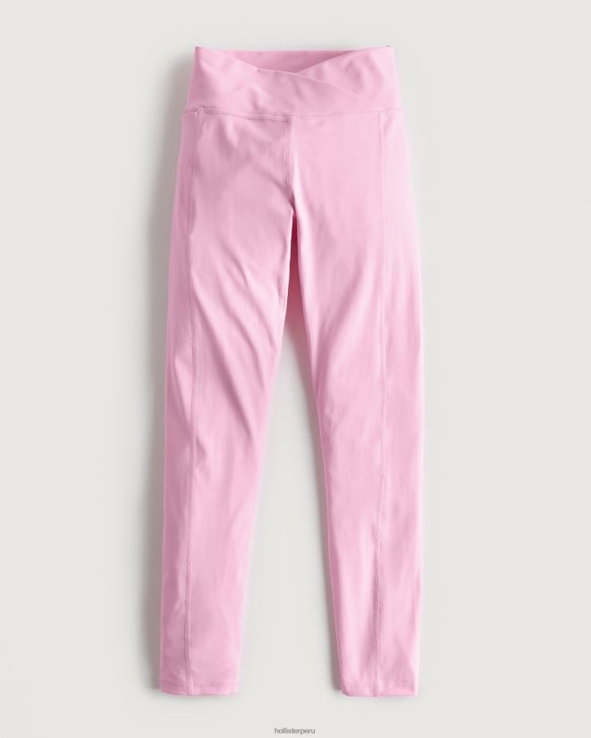 educación física Hollister leggins con cintura en V de turista social Rosa claro 086N62762 mujer fondos