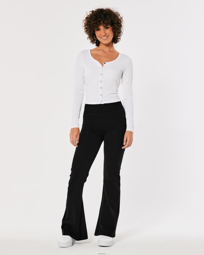 educación física Hollister polainas acampanadas sólido negro 086N62526 mujer fondos