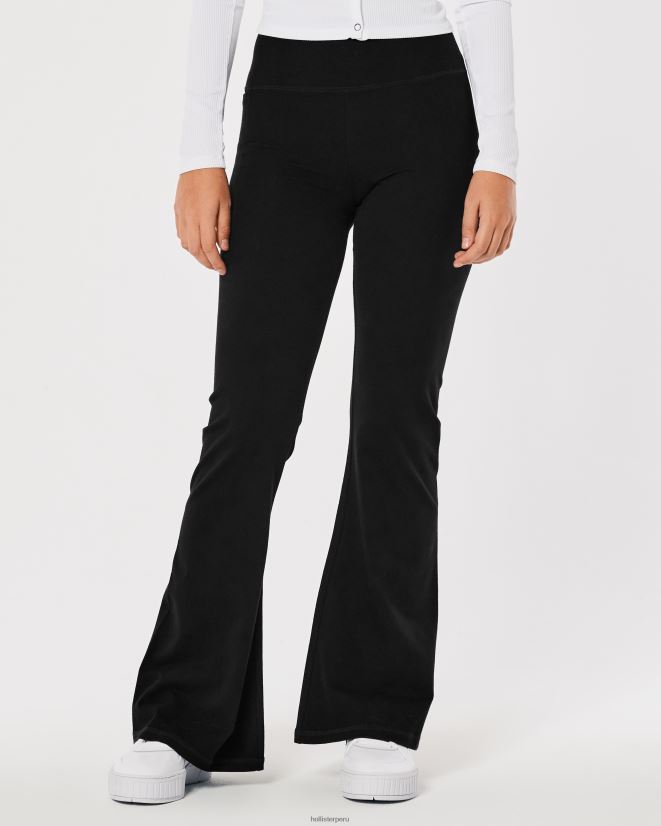 educación física Hollister polainas acampanadas sólido negro 086N62526 mujer fondos