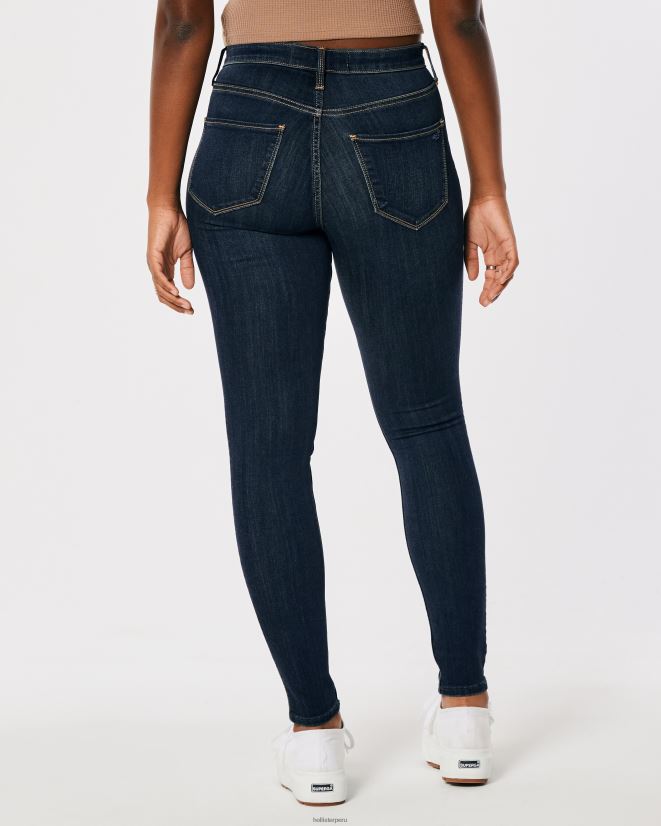 educación física Hollister leggins curvy de mezclilla de tiro alto con lavado oscuro oscuro 086N62555 mujer fondos