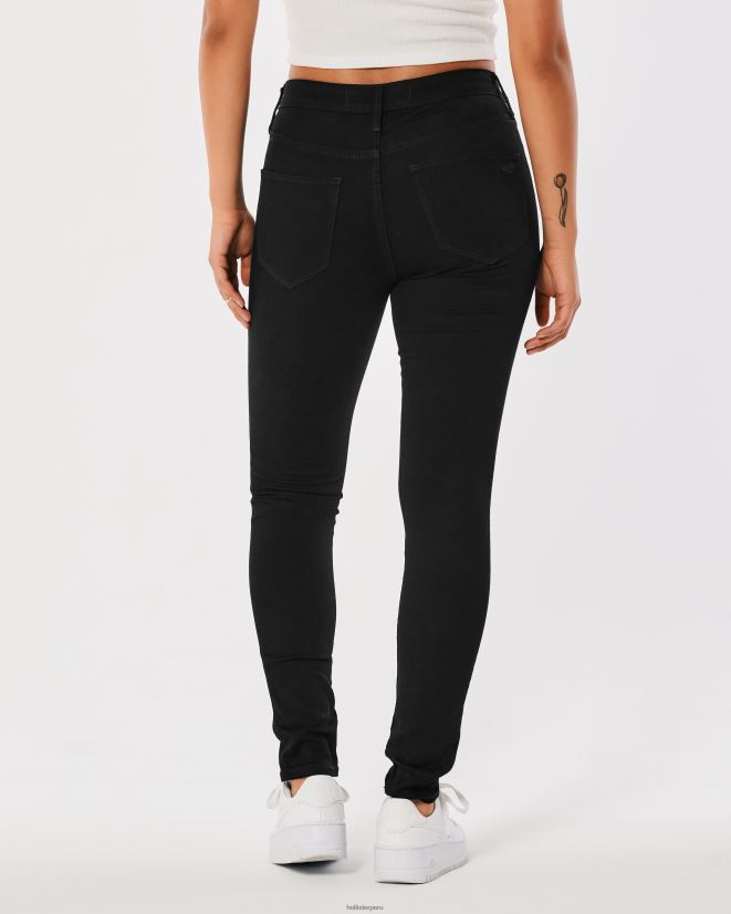 educación física Hollister leggins de mezclilla negros de tiro alto negro 086N62553 mujer fondos