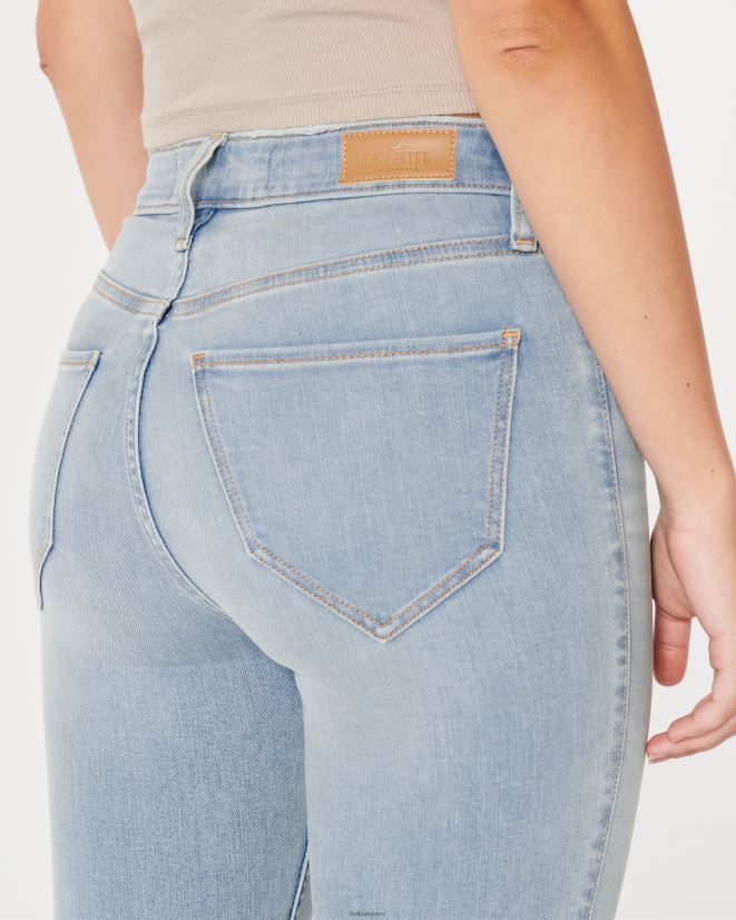 educación física Hollister vaqueros curvy acampanados de tiro alto con lavado claro lavado ligero 086N62573 mujer fondos