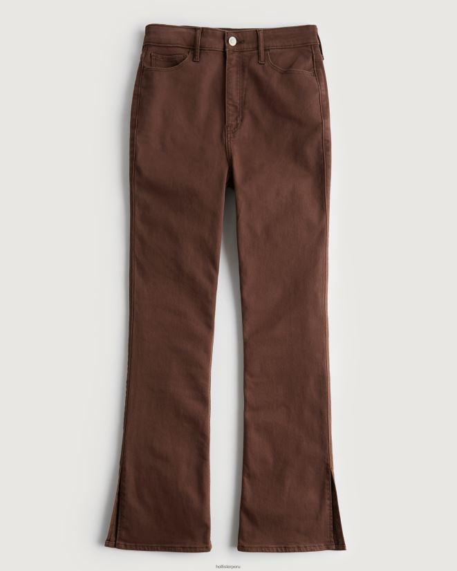 educación física Hollister vaqueros marrones con tiro alto marron oscuro 086N62703 mujer fondos