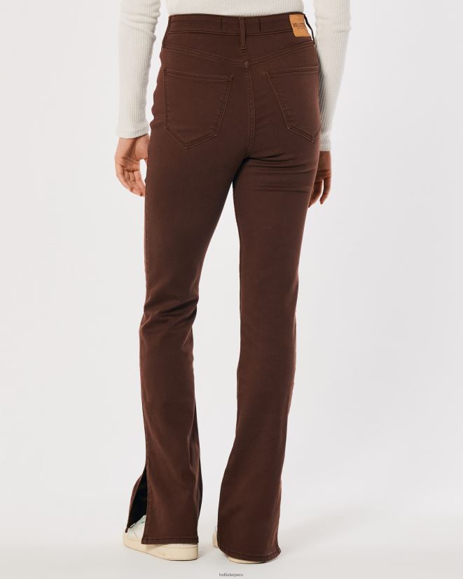 educación física Hollister vaqueros marrones con tiro alto marron oscuro 086N62703 mujer fondos