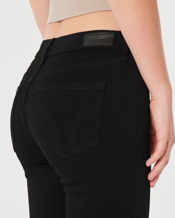 educación física Hollister vaqueros negros de tiro medio negro 086N62506 mujer fondos