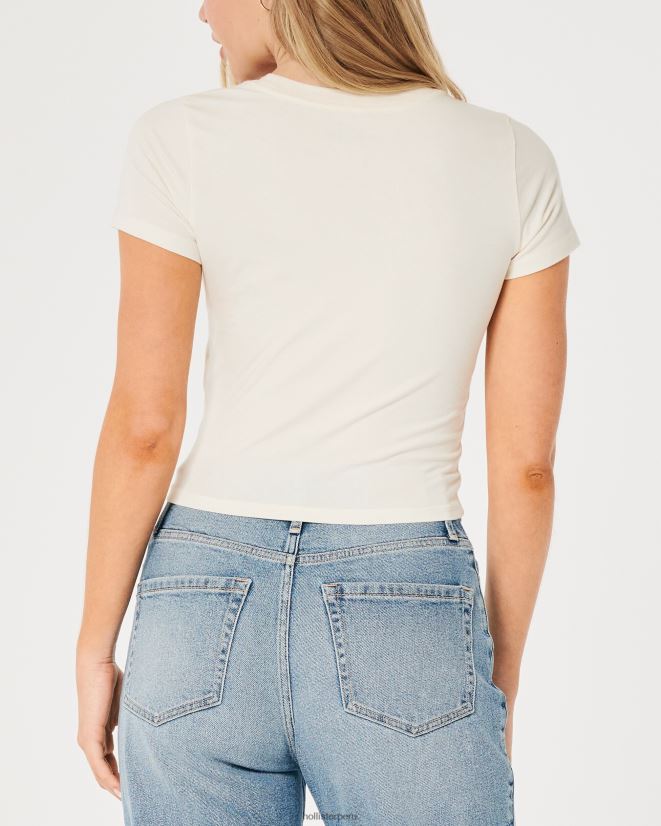 educación física Hollister camiseta para bebé con estampado de tigre tigre crema 086N62217 mujer tapas