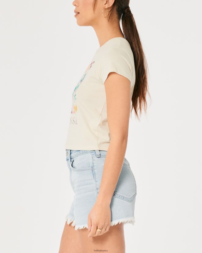 educación física Hollister camiseta relajada con gráfico de arte matisse crema 086N62365 mujer tapas
