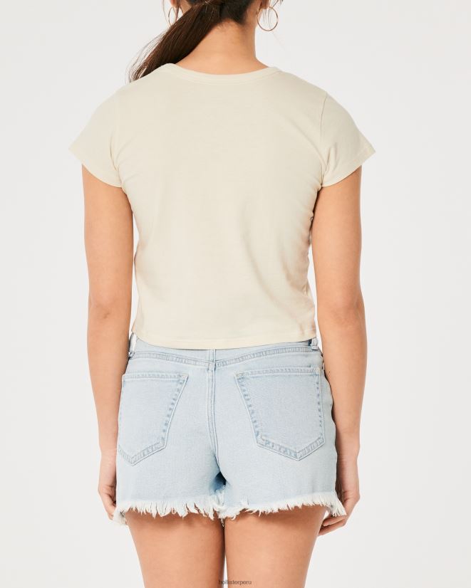 educación física Hollister camiseta relajada con gráfico de arte matisse crema 086N62365 mujer tapas