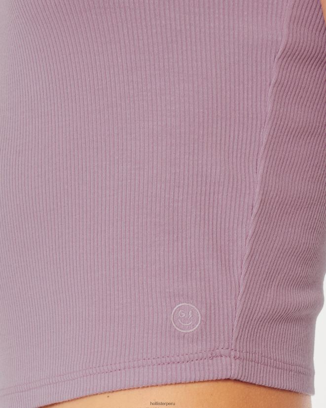 educación física Hollister Camiseta Gilly Hicks Jersey acanalado para dormir para bebé. Rosa claro 086N62276 mujer tapas