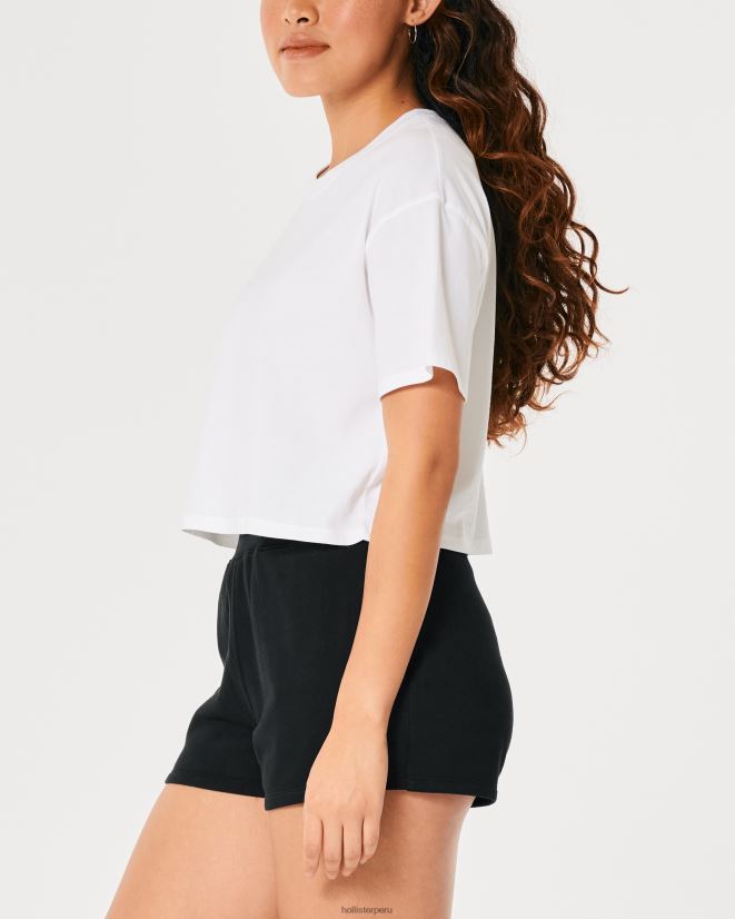 educación física Hollister camiseta corta de manga corta blanco 086N62169 mujer tapas