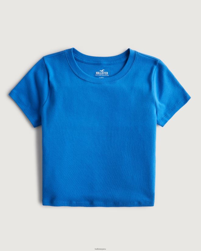 educación física Hollister camiseta de algodón para bebé azul 086N62158 mujer tapas
