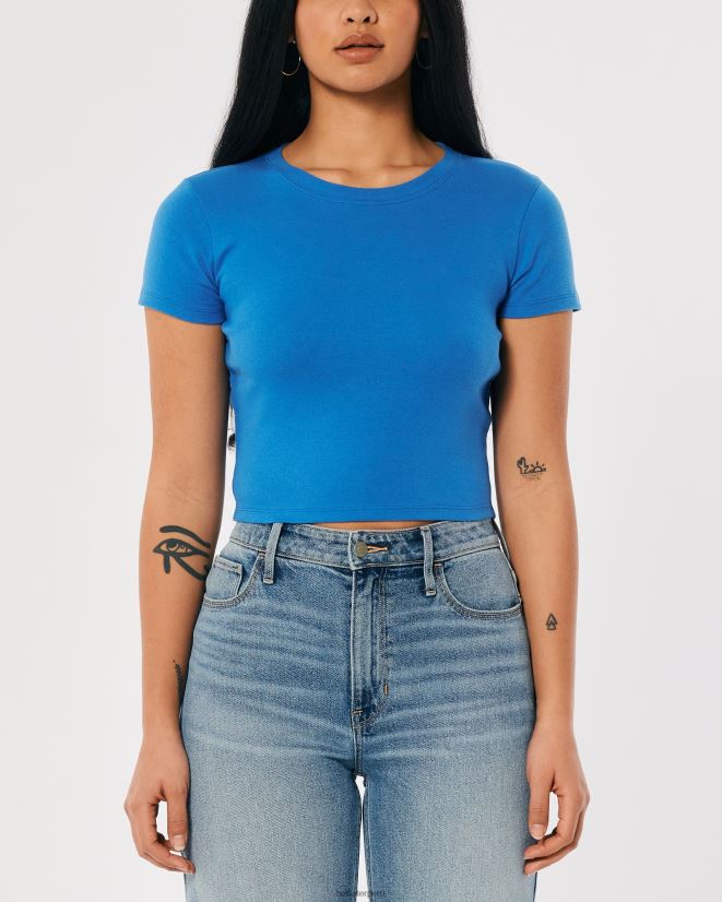 educación física Hollister camiseta de algodón para bebé azul 086N62158 mujer tapas