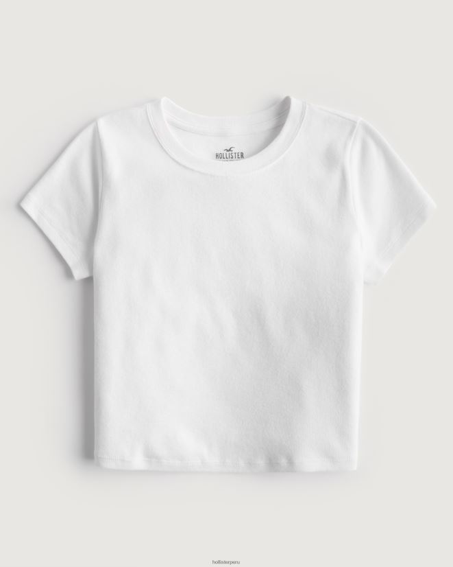 educación física Hollister camiseta de algodón para bebé blanco 086N625 mujer tapas