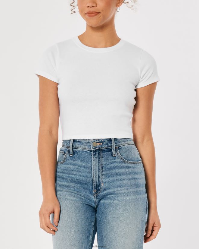 educación física Hollister camiseta de algodón para bebé blanco 086N625 mujer tapas