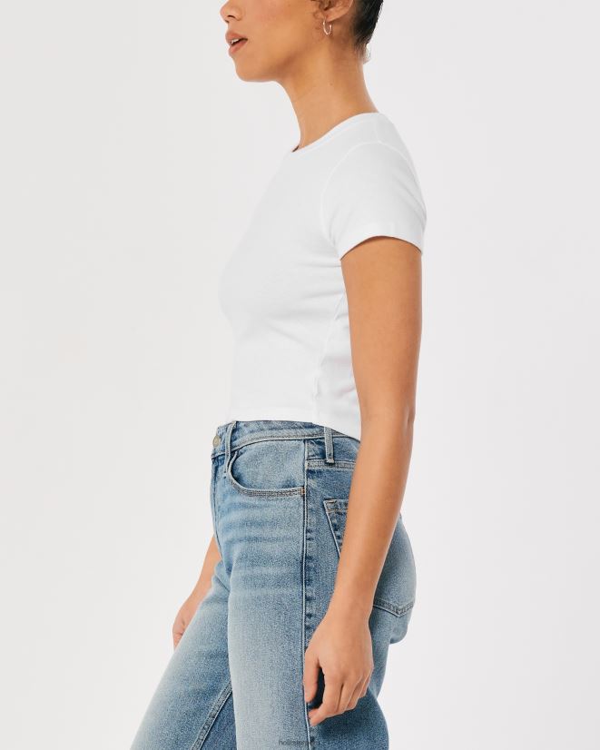 educación física Hollister camiseta de algodón para bebé blanco 086N625 mujer tapas