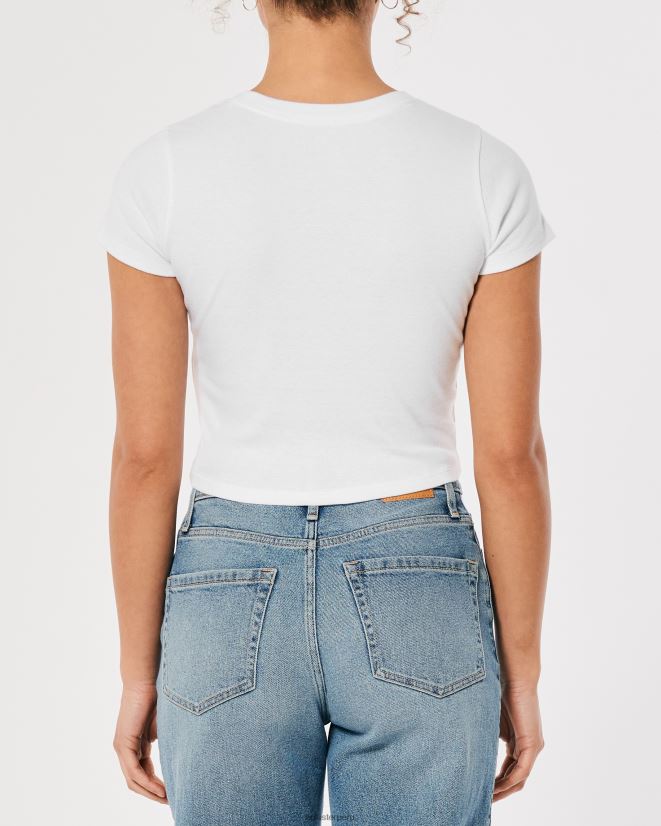 educación física Hollister camiseta de algodón para bebé blanco 086N625 mujer tapas