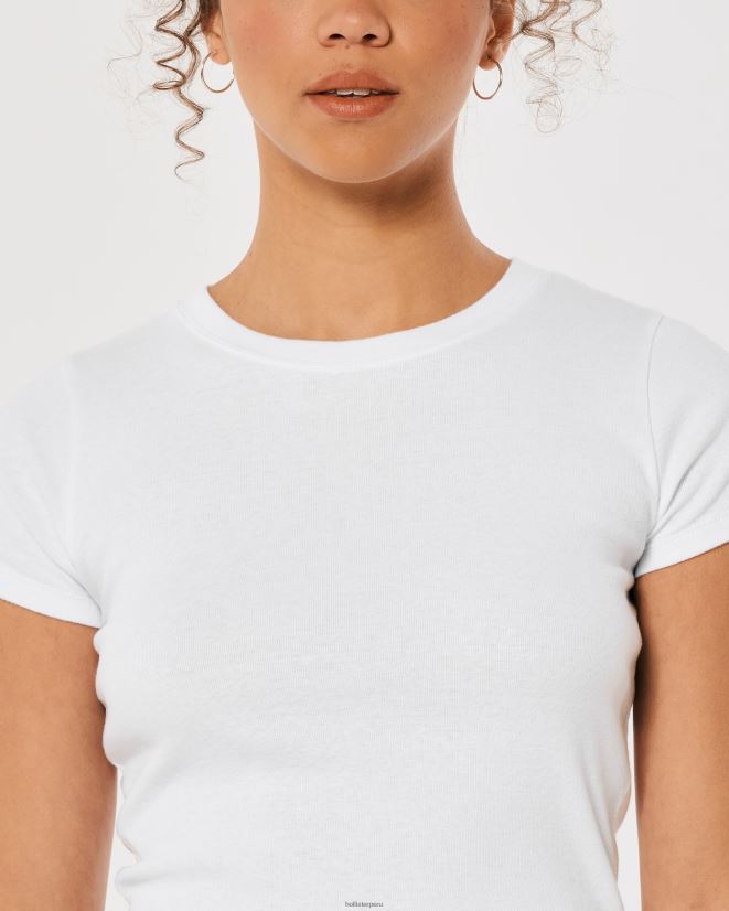 educación física Hollister camiseta de algodón para bebé blanco 086N625 mujer tapas