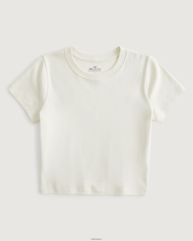 educación física Hollister camiseta de algodón para bebé crema 086N6234 mujer tapas