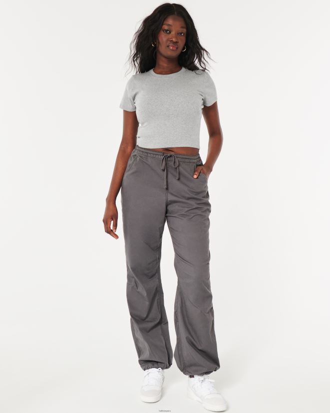 educación física Hollister camiseta de algodón para bebé gris jaspeado claro 086N6224 mujer tapas