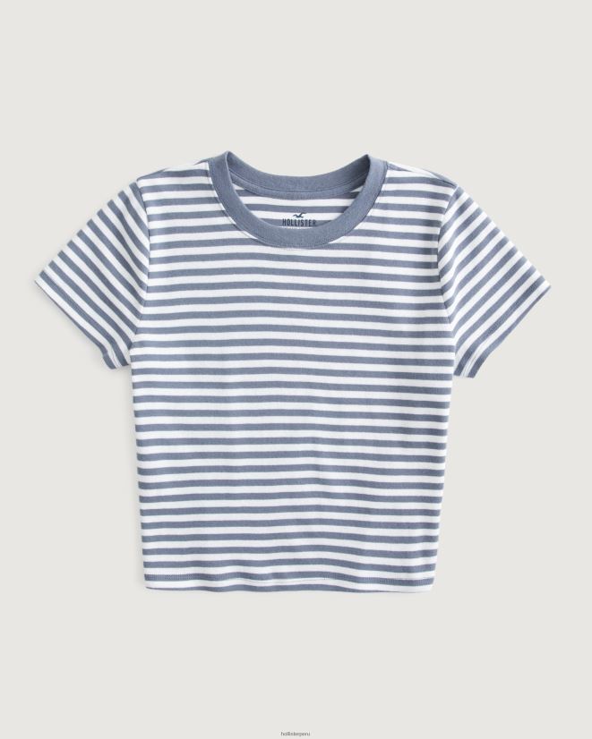 educación física Hollister camiseta de algodón para bebé raya blanca 086N62160 mujer tapas