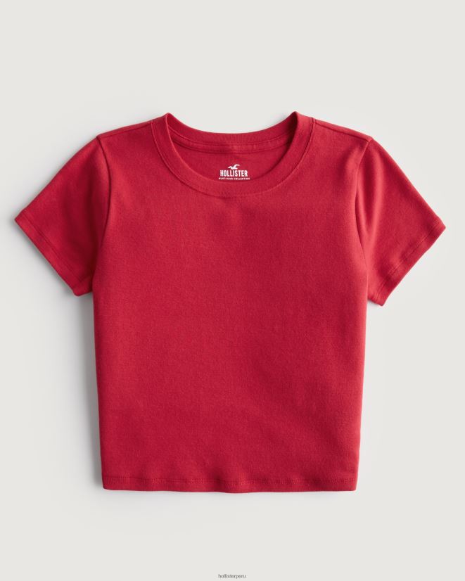 educación física Hollister camiseta de algodón para bebé rojo 086N6240 mujer tapas